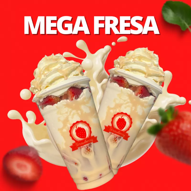 Promocion de mega fresa 22 onz