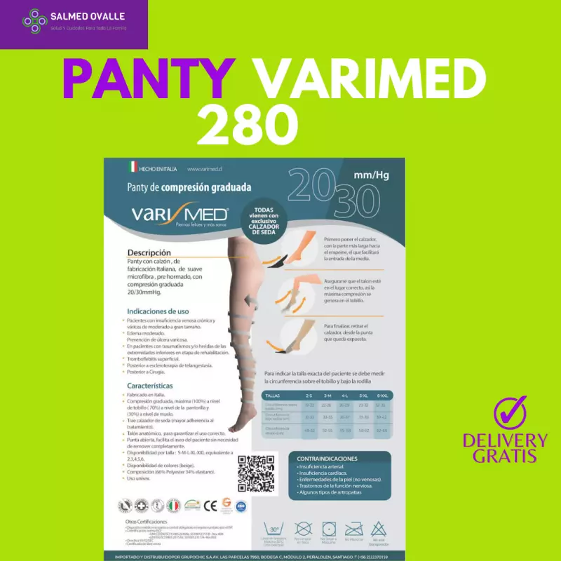PANTY VARIMED 280 P/ABIERTA