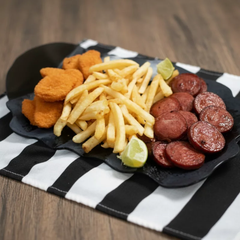Calabresa e nuggets