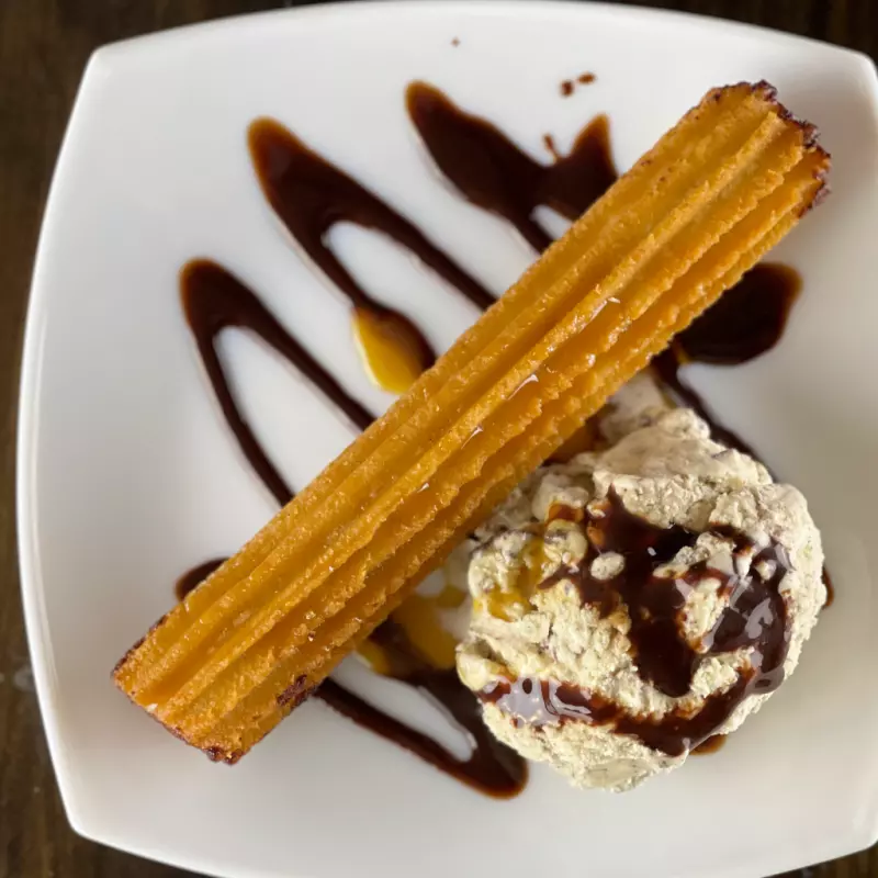 Churro con Helado