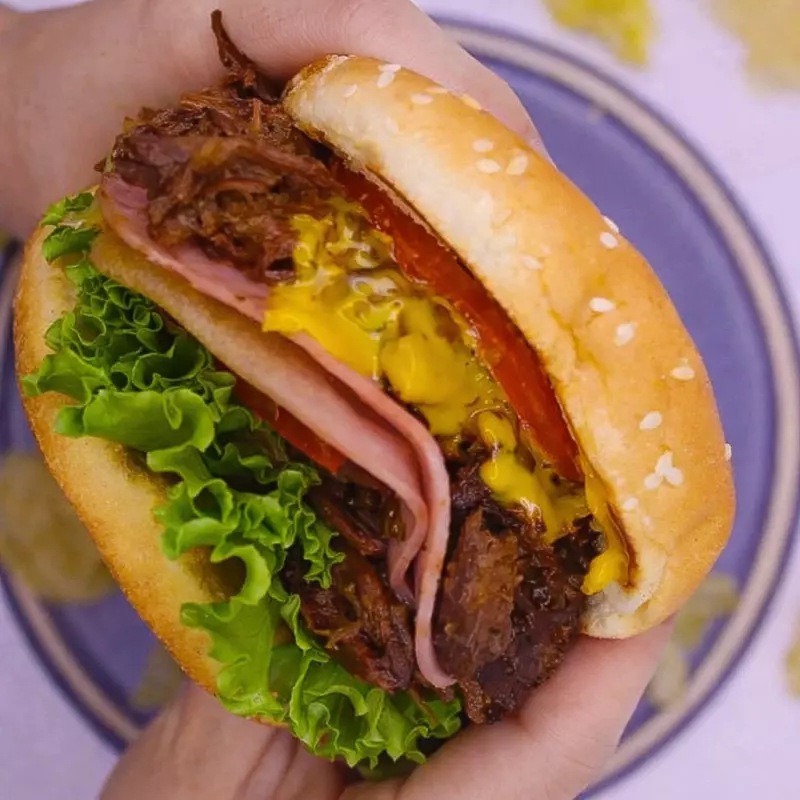 Hamburguesa la mechada