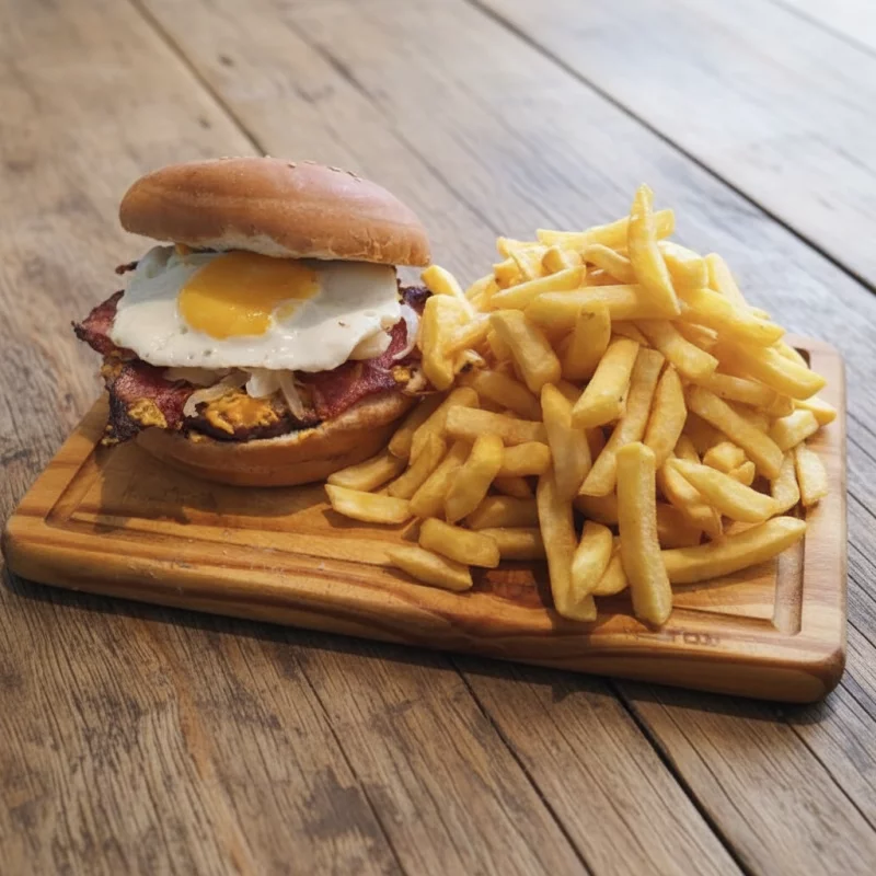 Hamburguesa MP + Fritas