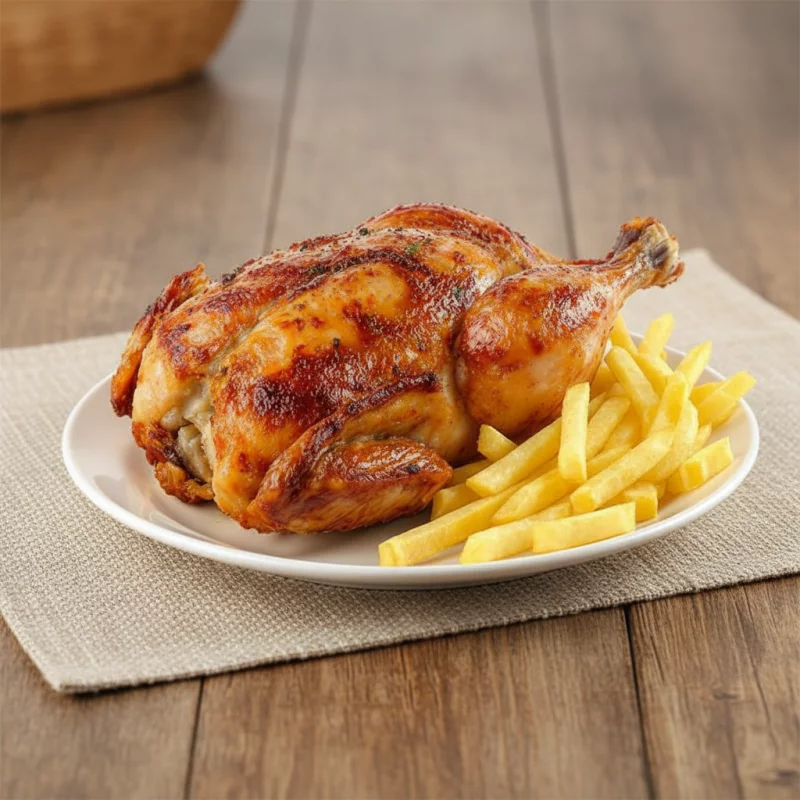 Pollo Spiedo con papas XL