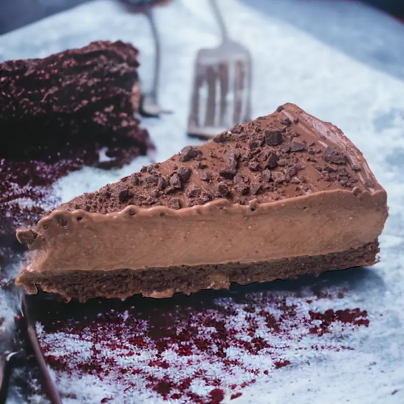 Bolo Brownie com brigadeiro LOWCARB