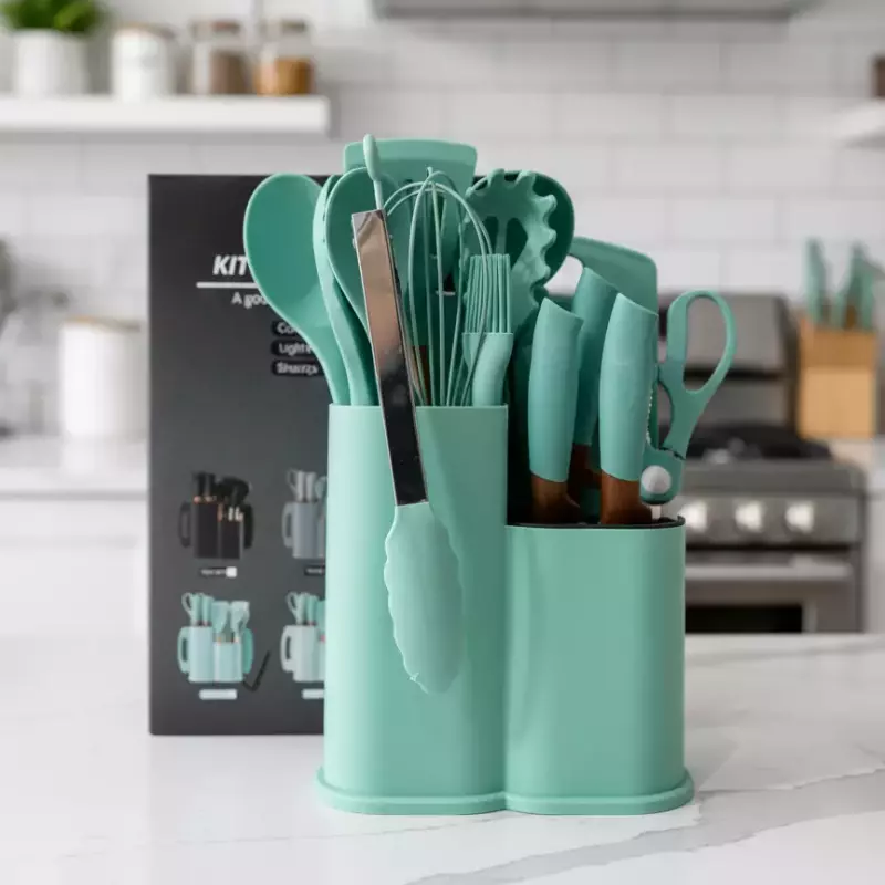 SET UTENSILIOS EN SILICONA 19p