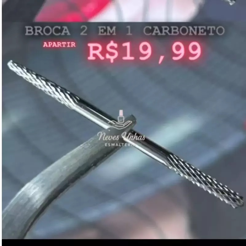 Broca Carboneto 2 em 1 Branco