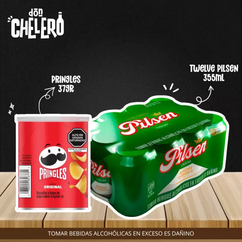 TWELVE PILSENX355ML+ PRINGLES 37gr