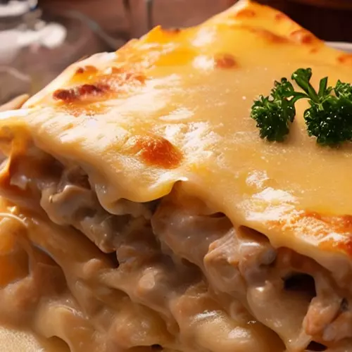 Lasagna de Pollo y Champiñones