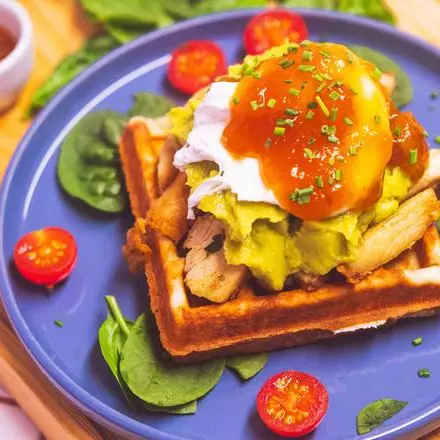 Chicken Chutney Waffle