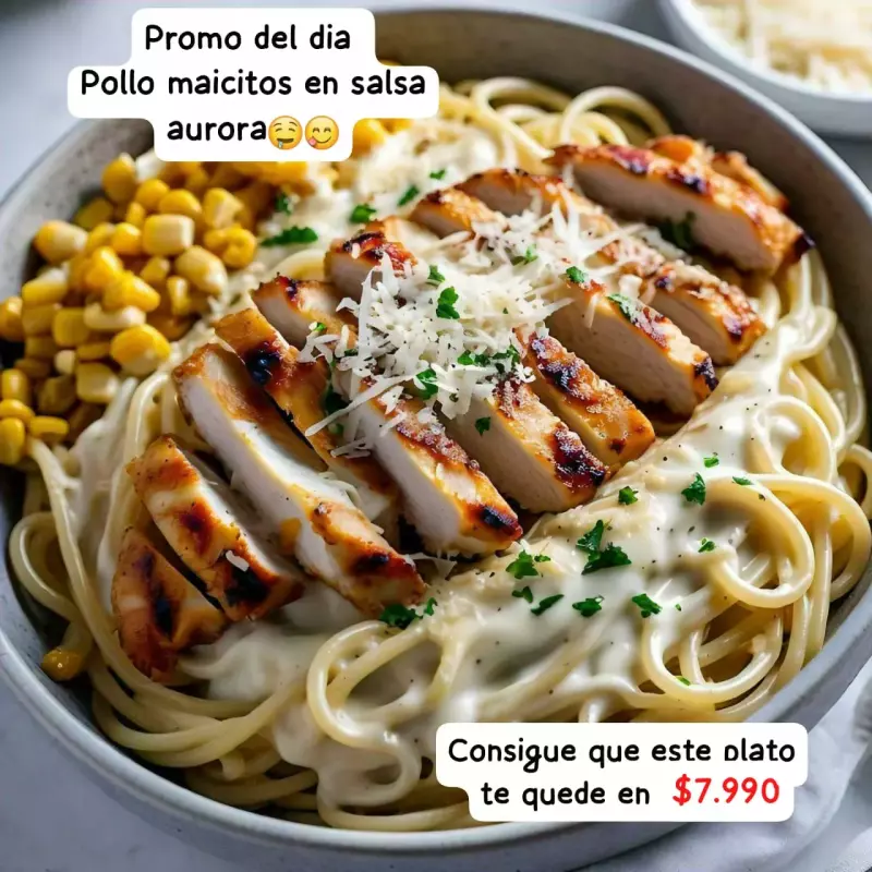 PASTA pollo champiñón