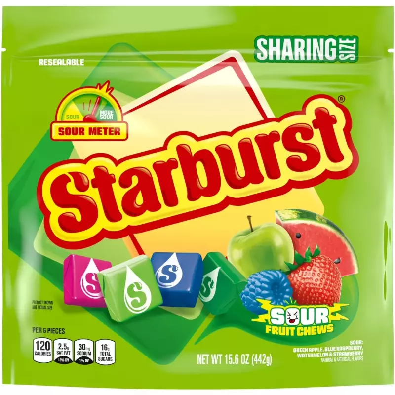 Starburst sour chews sharing size