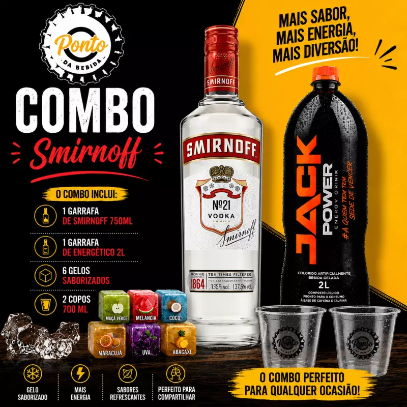 Combo - Vodka Smirnoff 700ml
