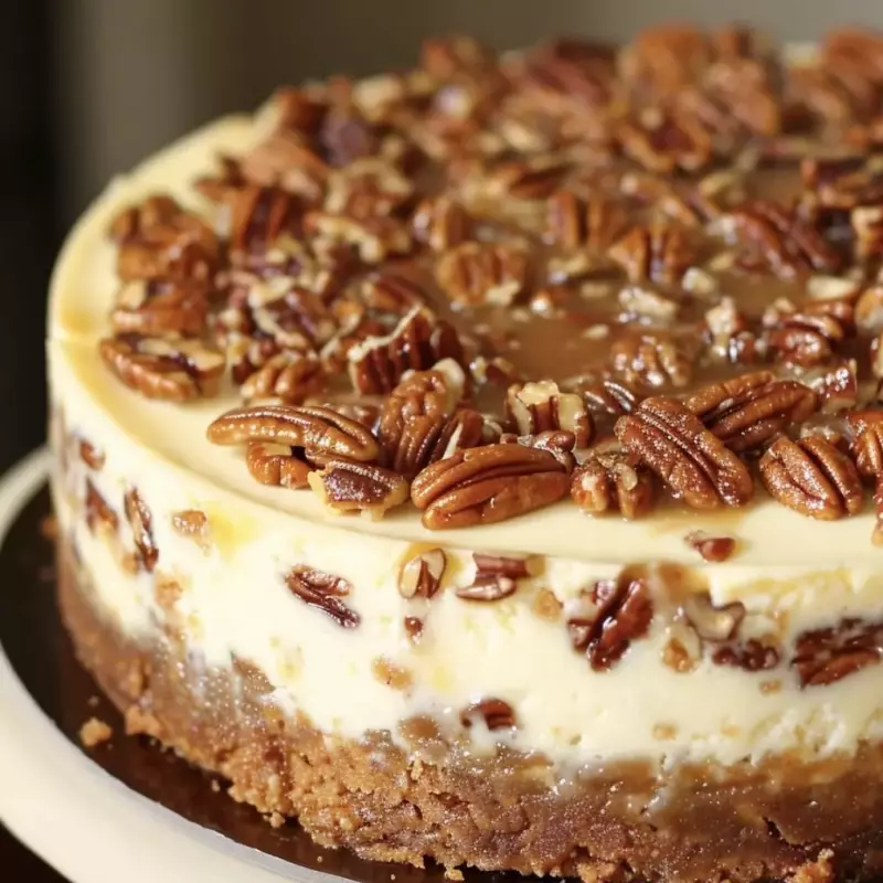 CHEESECAKE CARAMELO E NOZES PECAN