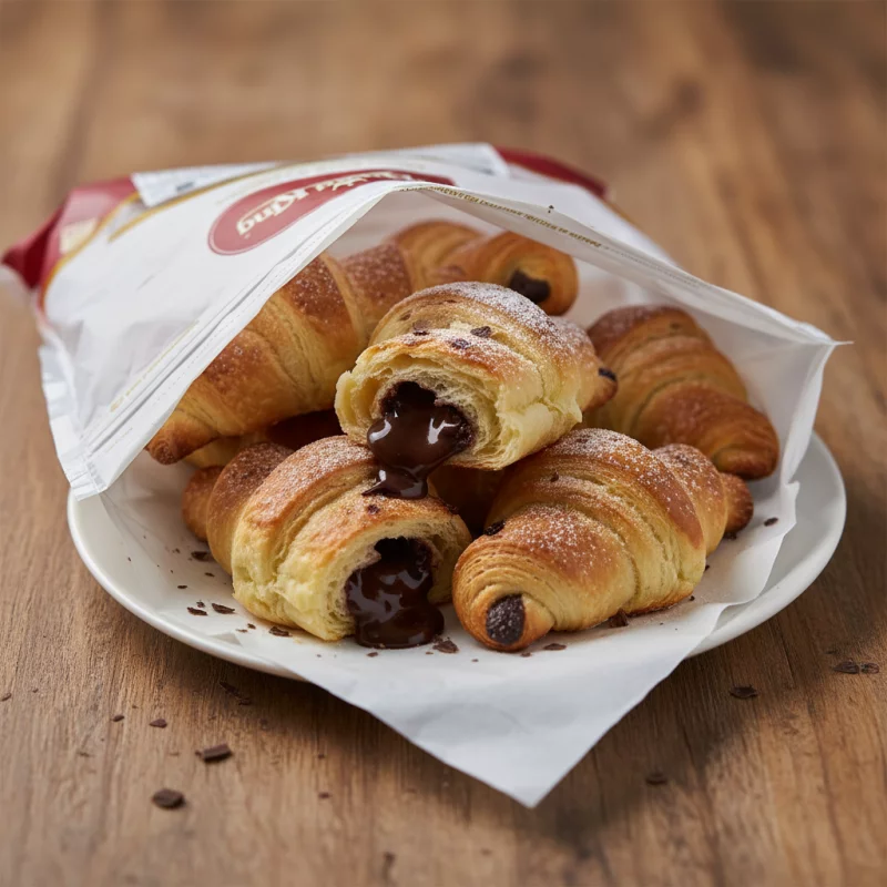 Croissant assado de chocolate