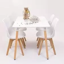 Mesa (haya)120x80 + 4 sillas Tulip