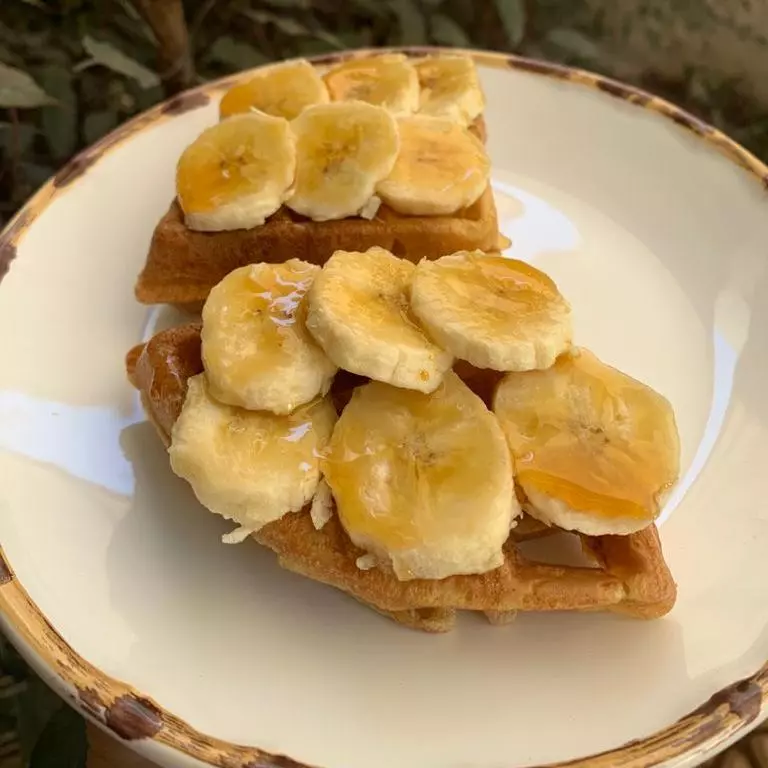 Waffle de banana