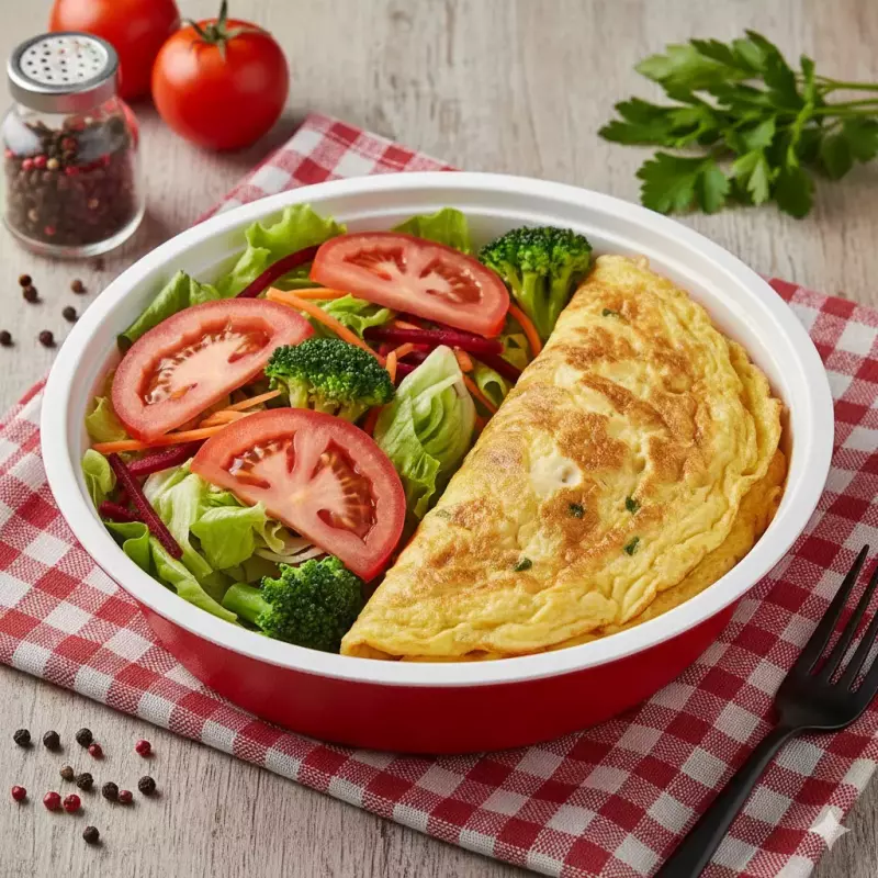 marmita de Salada + Omelete
