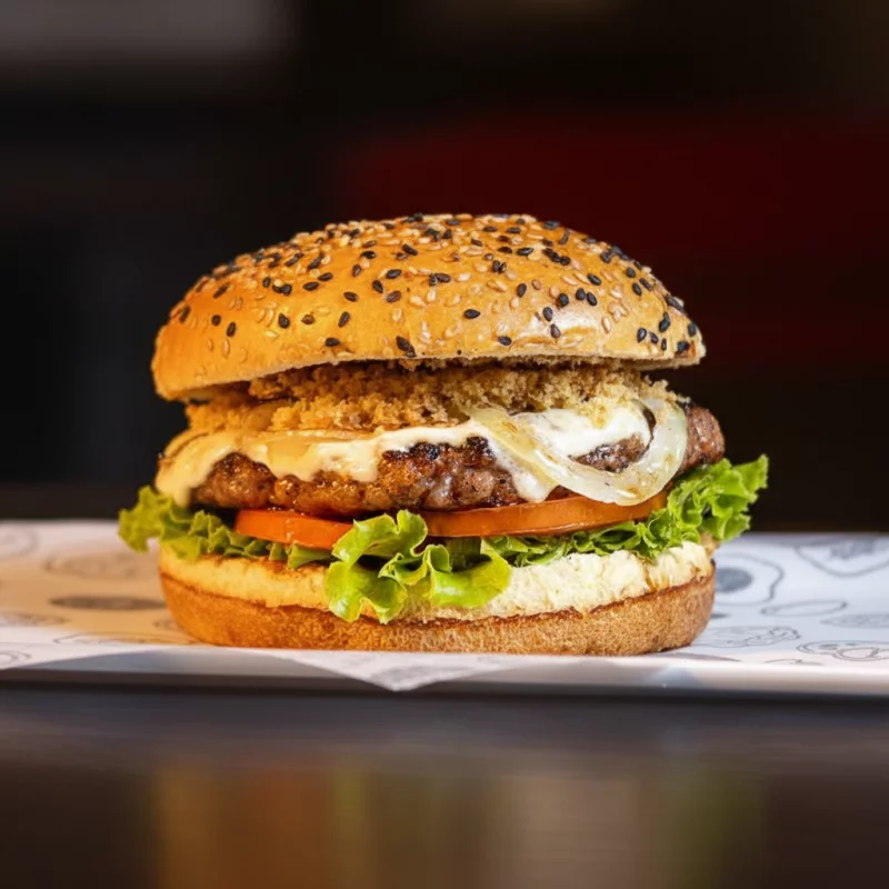 Burguer Toscano  + Pepsi lata