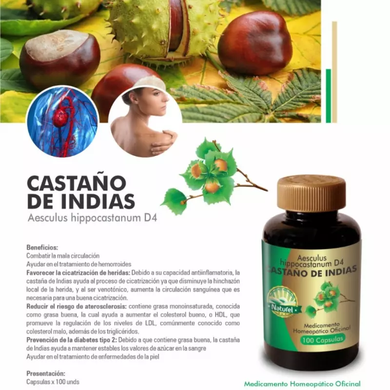 Castaño de Indias x100 Capsulas