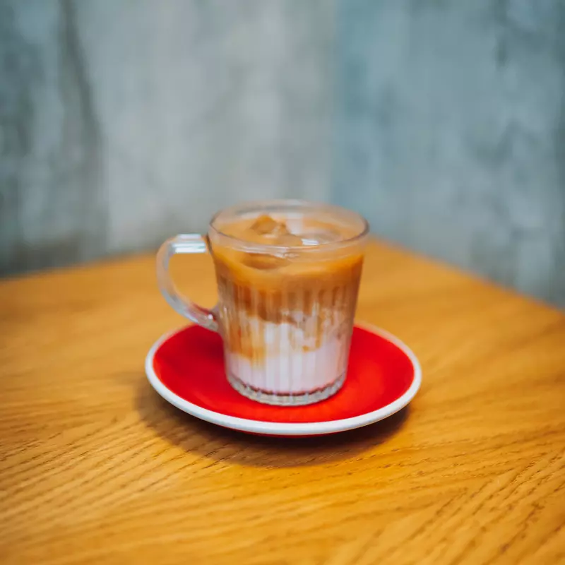 Iced coffee with milk