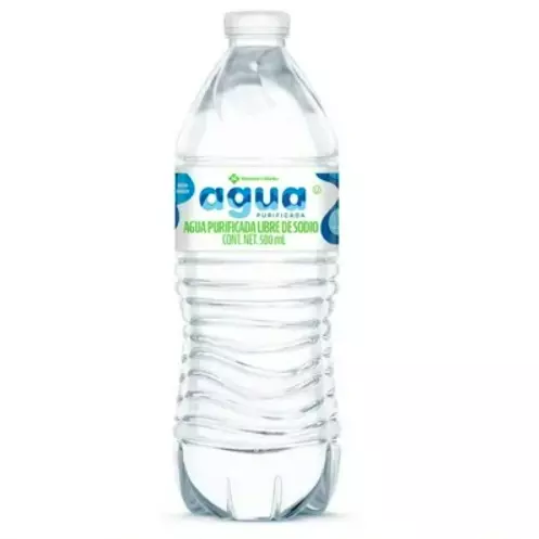 Agua Embotellada Natural (500 ml).