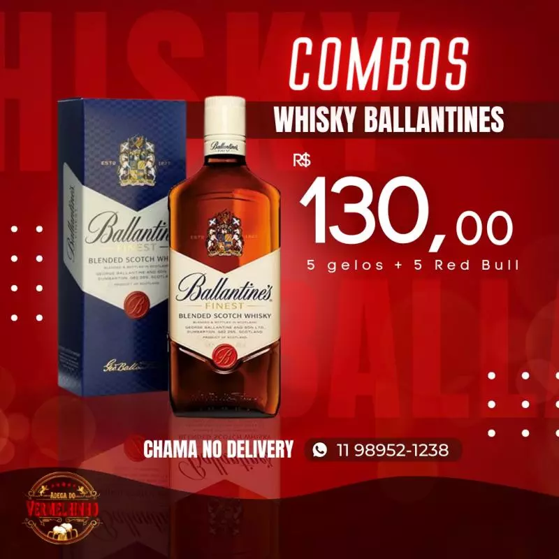 Combo Ballantines C/ Redbull e 5+