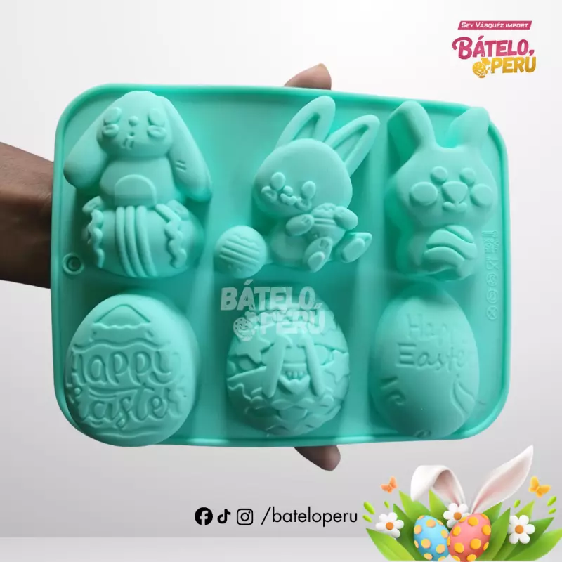 SILIC. HUEVO Y CONEJO PASCUA X6