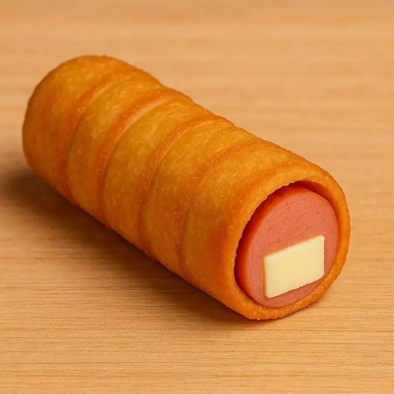 Tequeño de salchicha con queso