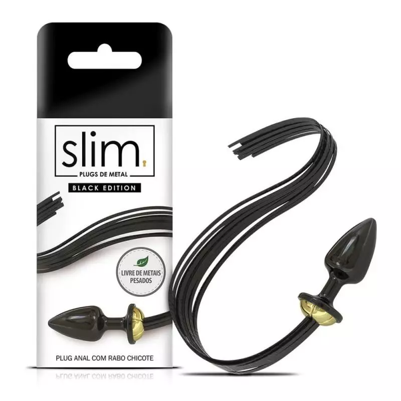 PLUG ANAL COM RABO CHICOTE SLIM - SEXY FANTAS