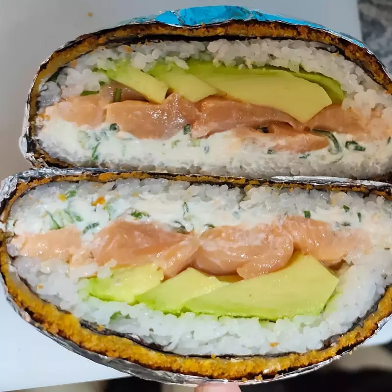 Sushi Burger de salmón