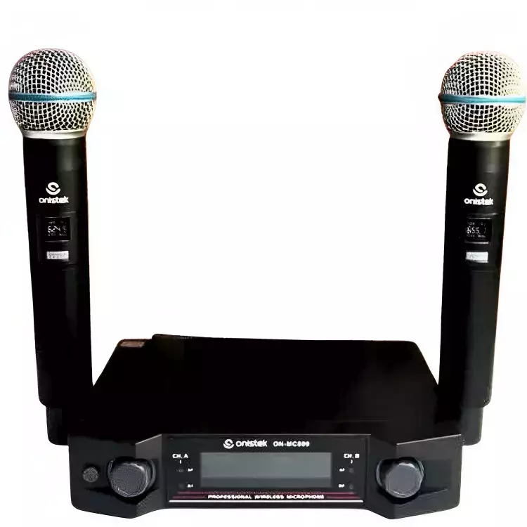 MICROFONE S FIO DUPLO UHF MC809