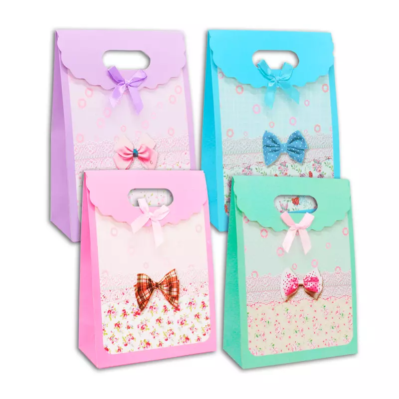 Sacola Presente 16,3x12,3x6 - Laço