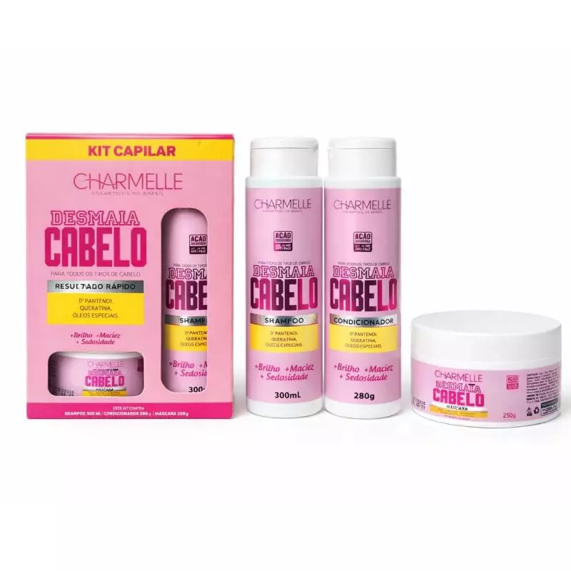 KIT DESMAIA CABELO 3x1 CHARMELLE
