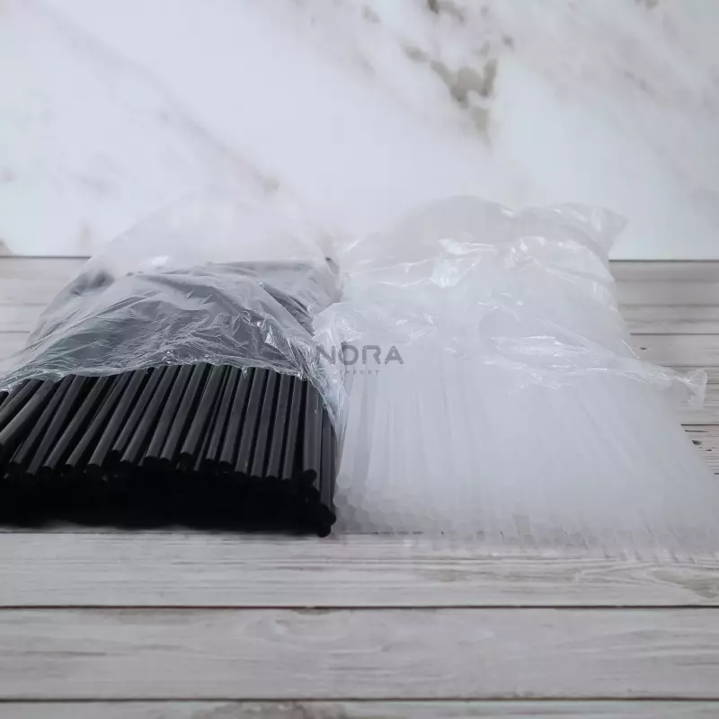 Pitillo 10 1/2 negro/transparente