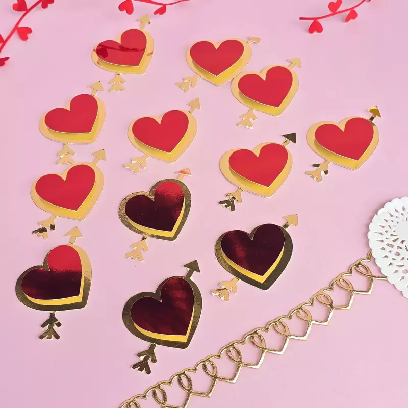 Toper corazon flecha x12