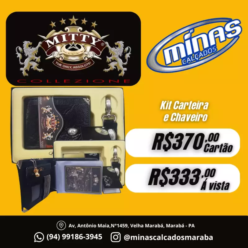 Kit Carteira e Chaveiro RF:M1SCH