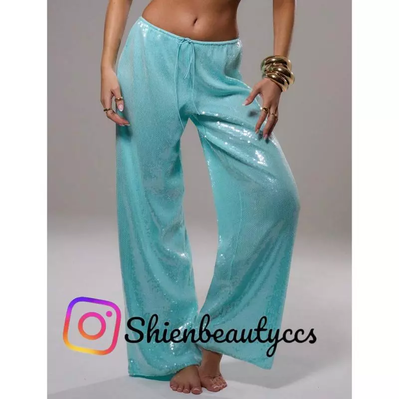 Pantalon playero de lentejuelas