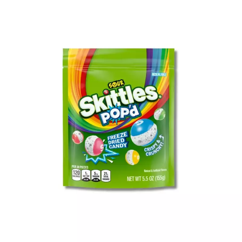 Skittles sour pop'd