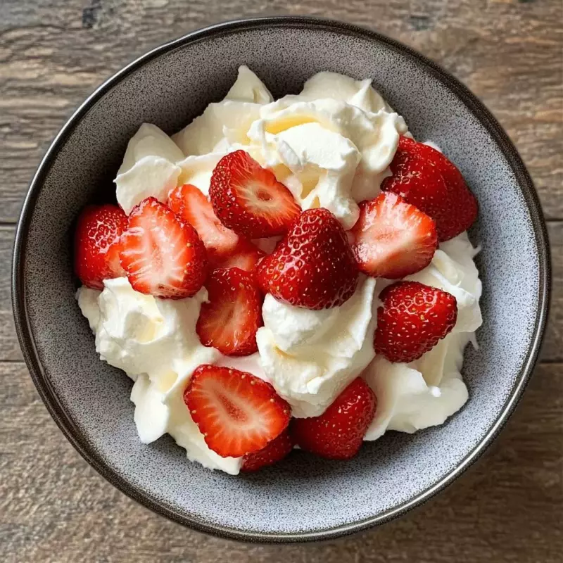 Fresas con crema