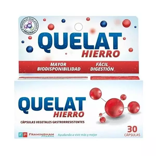 Quelat Hierro x 30 Cápsulas.