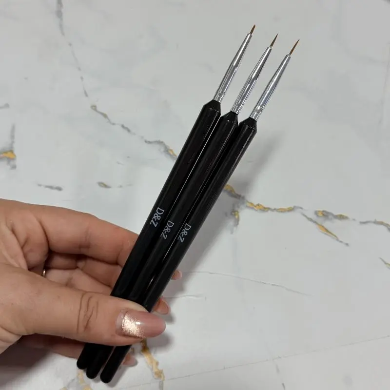 Kit C/3 Pinceis D&Z Ponta Fina