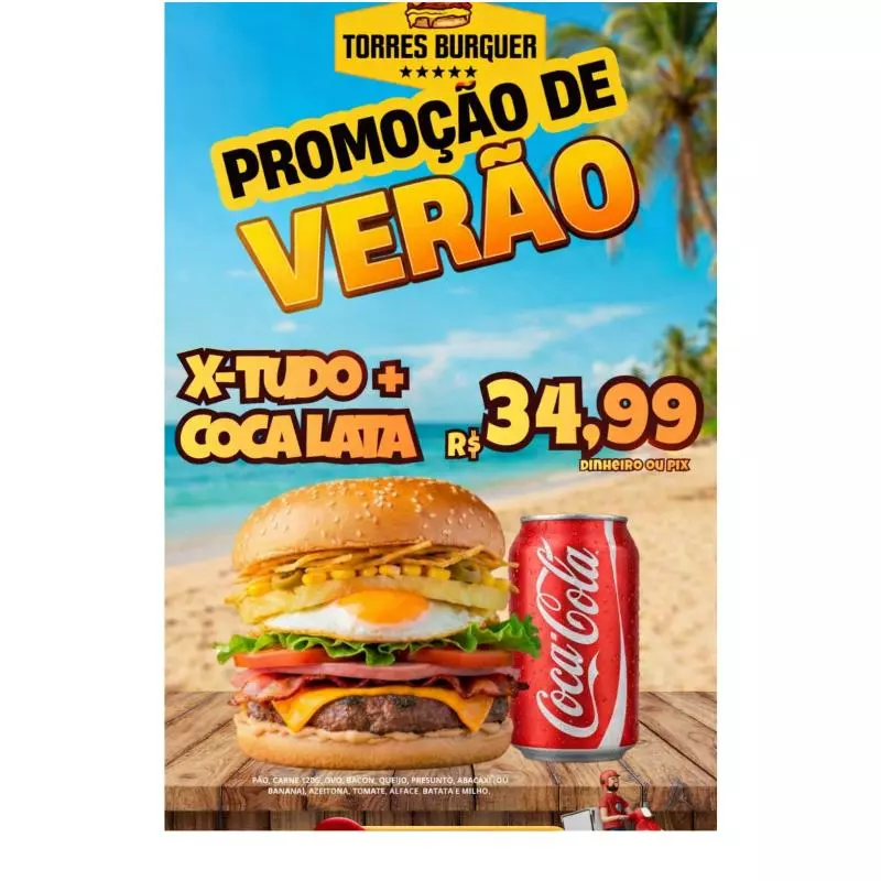X TUDO + 1 COCA LATA 350ml