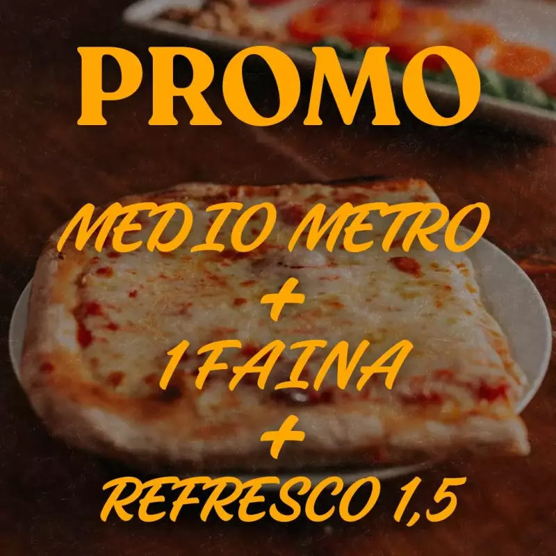 Medio de muzza+1 faina+ refresco 1,5