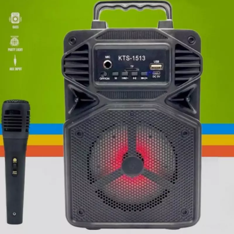 Caixa de som KTS com microfone