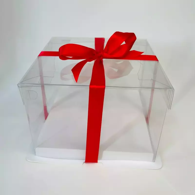 Caja cuadrada base tapa acetato medi