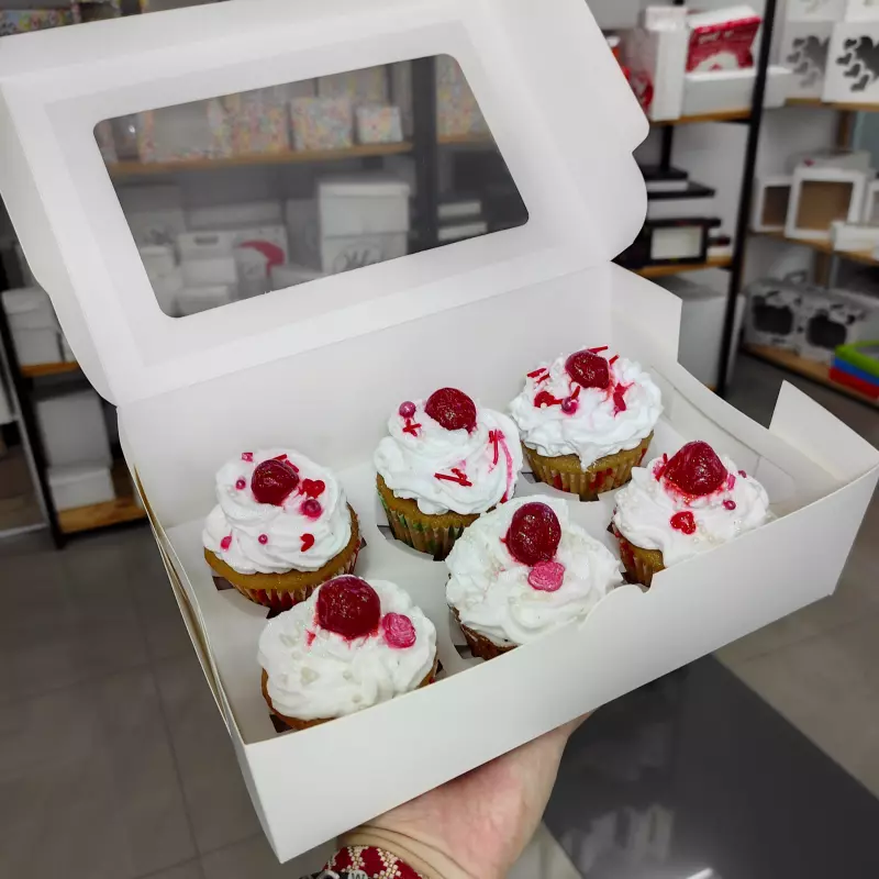 Caja 6 Cupcakes Plana