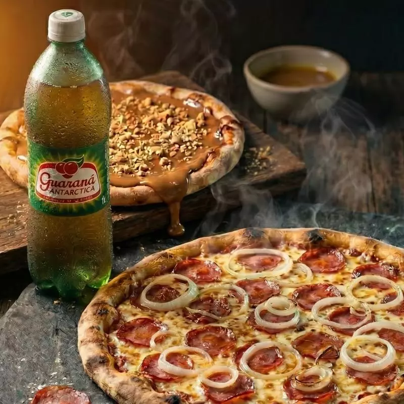 1 Pizza Salgada + Doce P + Guaraná