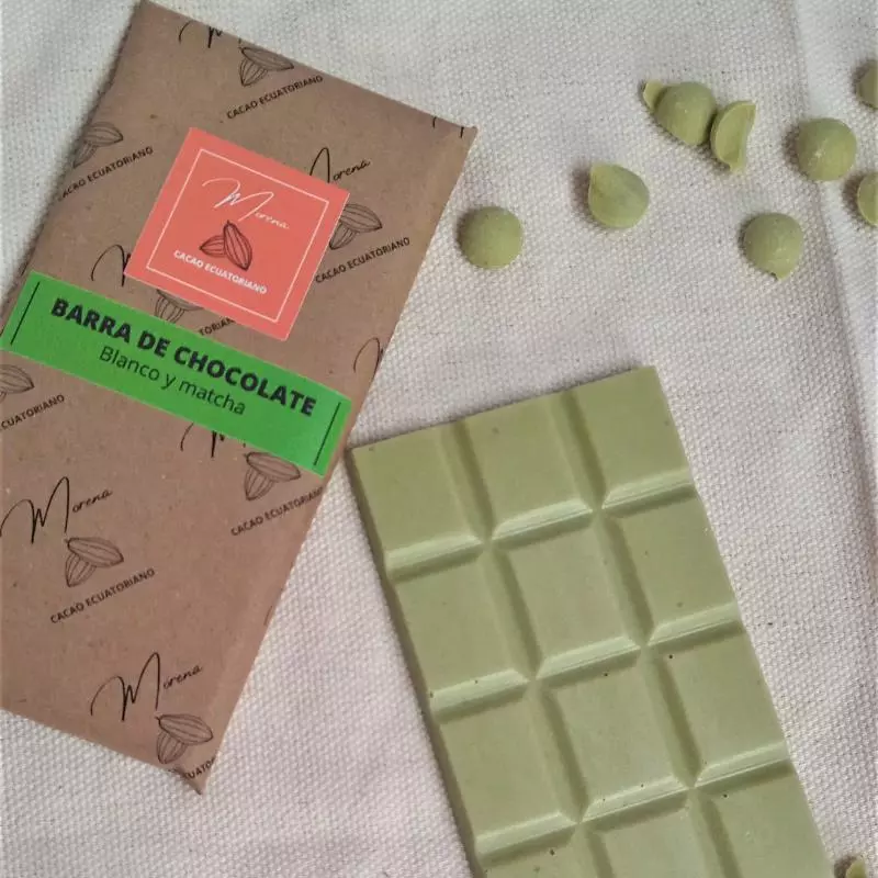 BARRA DE CHOCOLATE BLANCO Y MATCHA