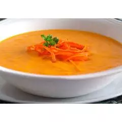 SOPA CREMA DE ZANAHORIA, NARANJA Y J