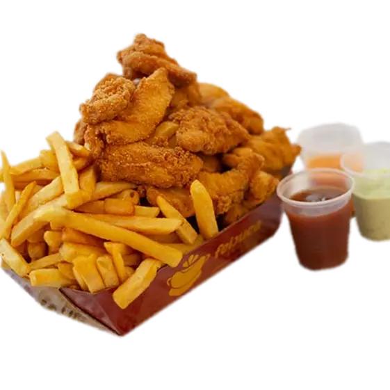 FRANGO FRITO EM CUBOS COM BATATA